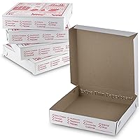 Vista 6 de MT Products Caja de Pizza Delgada 10" x 10" x 2" - Cajas de Pizza con Esquinas de Cierre Profundo (Paquete de 10) - Hecho en EE.UU