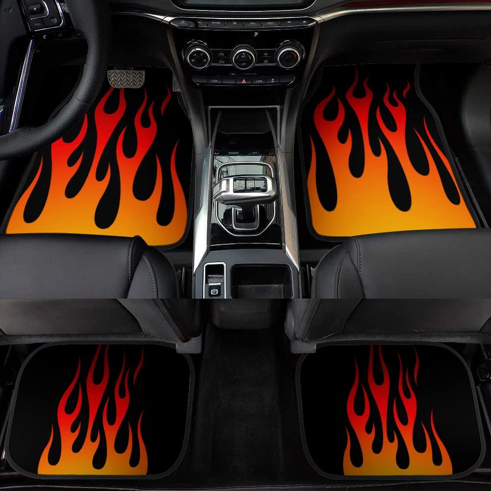 Amazon.com: Retro Traditional Hot Rod Flames 4 Pieces Car Floor
