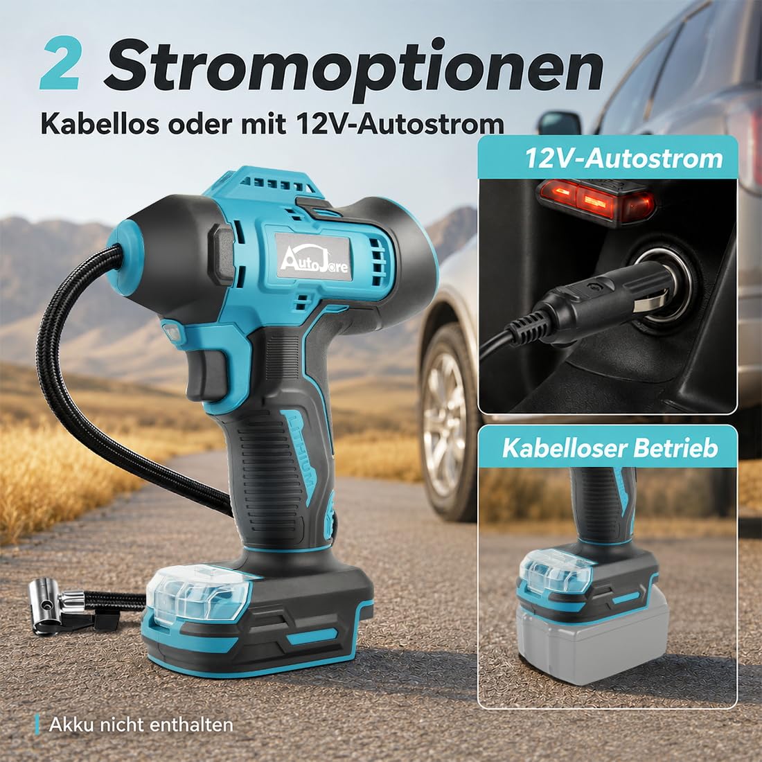 160 PSI Akku Kompressor Kompatibel mit Makita 18V Akkus ohne Akku