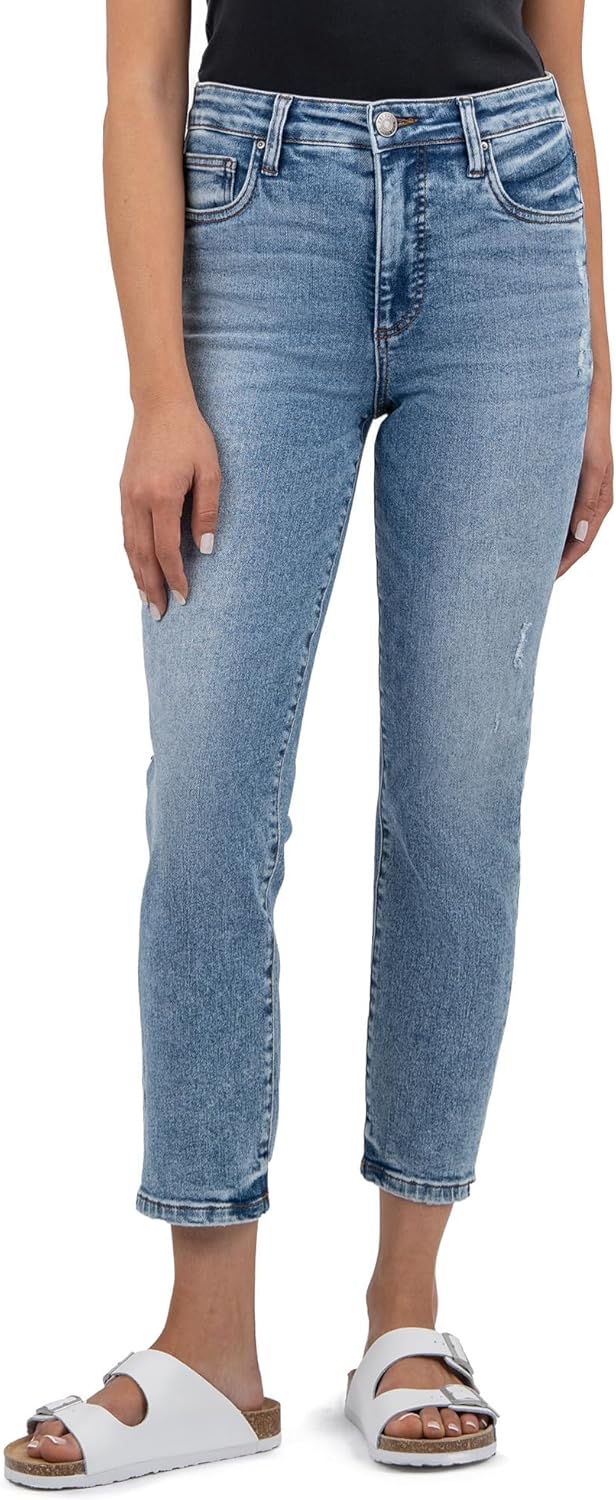 KUT from the Kloth Kelsey High Rise Fab Ab Ankle Flare-Nset Leg