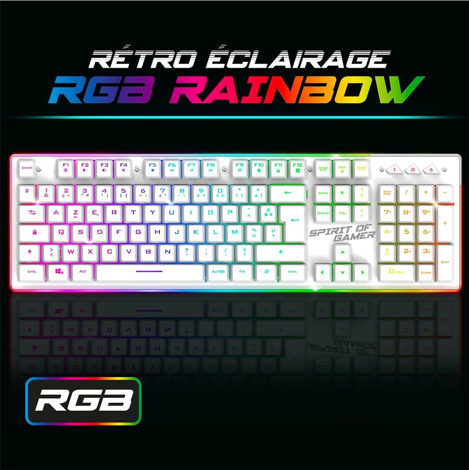 Spirit Of Gamer Ultimate 600 Keyboard RGB Lighting