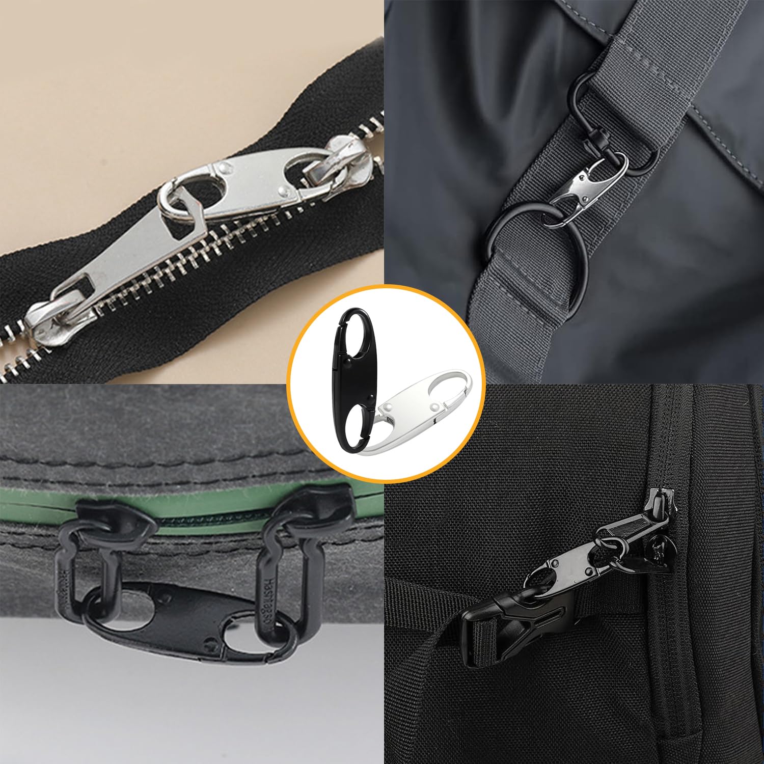 Lot De 40 Clips Antivol Pour Fermeture Éclair - Mousquetons S Double Ouverture En Métal Pour Sacs Et Valises