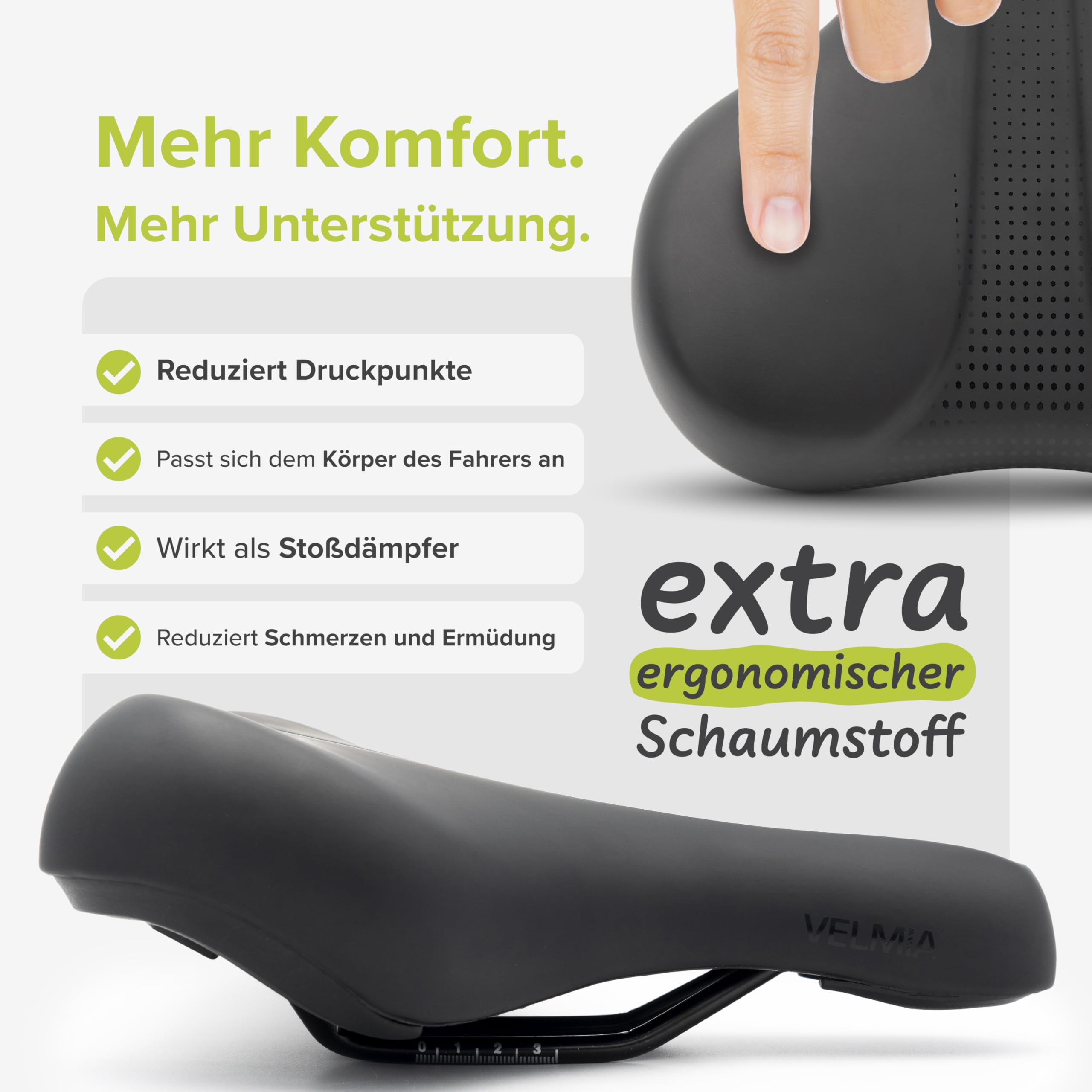 VELMIA Bicycle Saddle 100% Waterproof, Seamless & Ergonomic Design