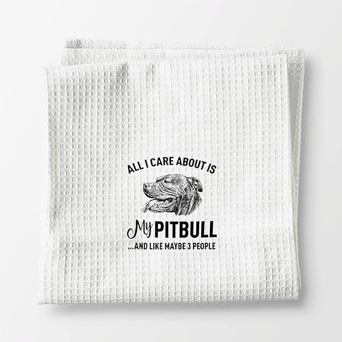 Miniatura 5 de All I Care About is My Pitbull - Paños de cocina divertidos, paños de cocina para cachorros, toallas de mano para baño y cocina, regalos para