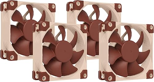 Noctua NF-A8 PWM, ventilador silencioso premium, 4 pines (3.150 in, marrón) (paquete de 4)