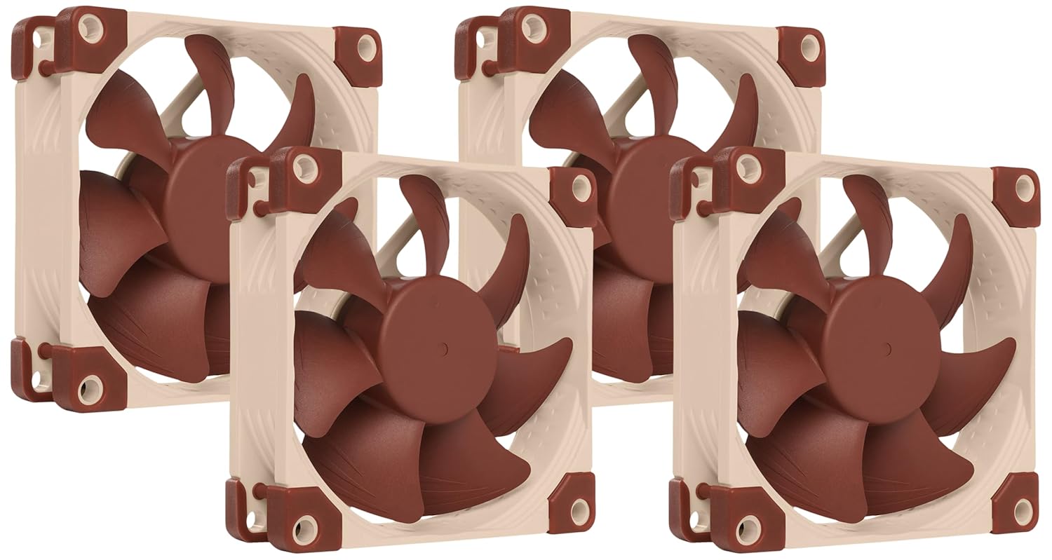 Noctua NF-A8 PWM, Premium Quiet Fan, 4-Pin (80mm, Brown) (Pack of 4)