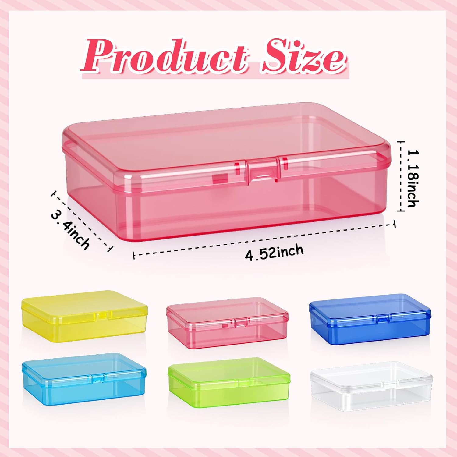 30 Pcs Plastic Crayon Box with Hinged Lid Clear Storage Containers Crayon Case for School Classroom Supplies (Green)