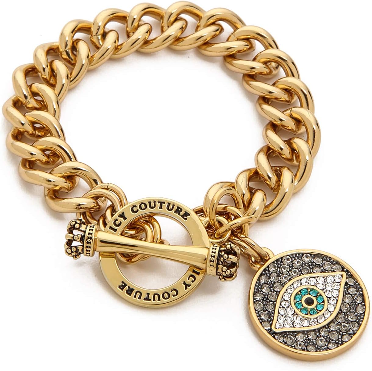 Young & ForeverGirl's D'Vine Fashionista Crystal Evil Eye Charm Stylish Bracelet