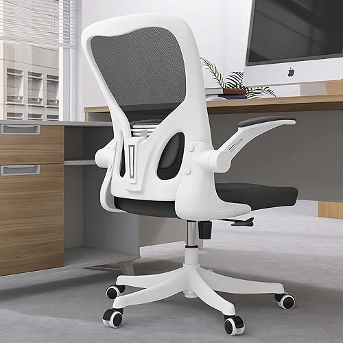 Miniatura 1 de Monhey Silla de oficina  Silla de oficina ergonómica con soporte lumbar y brazos abatibles, sillas de escritorio de oficina en casa, silla giratoria