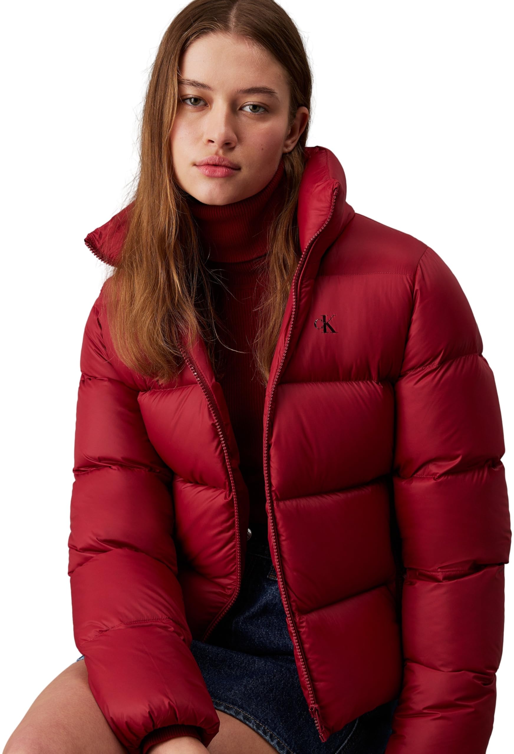 Calvin Klein Donna Piumino Down Short Puffer con Cappuccio