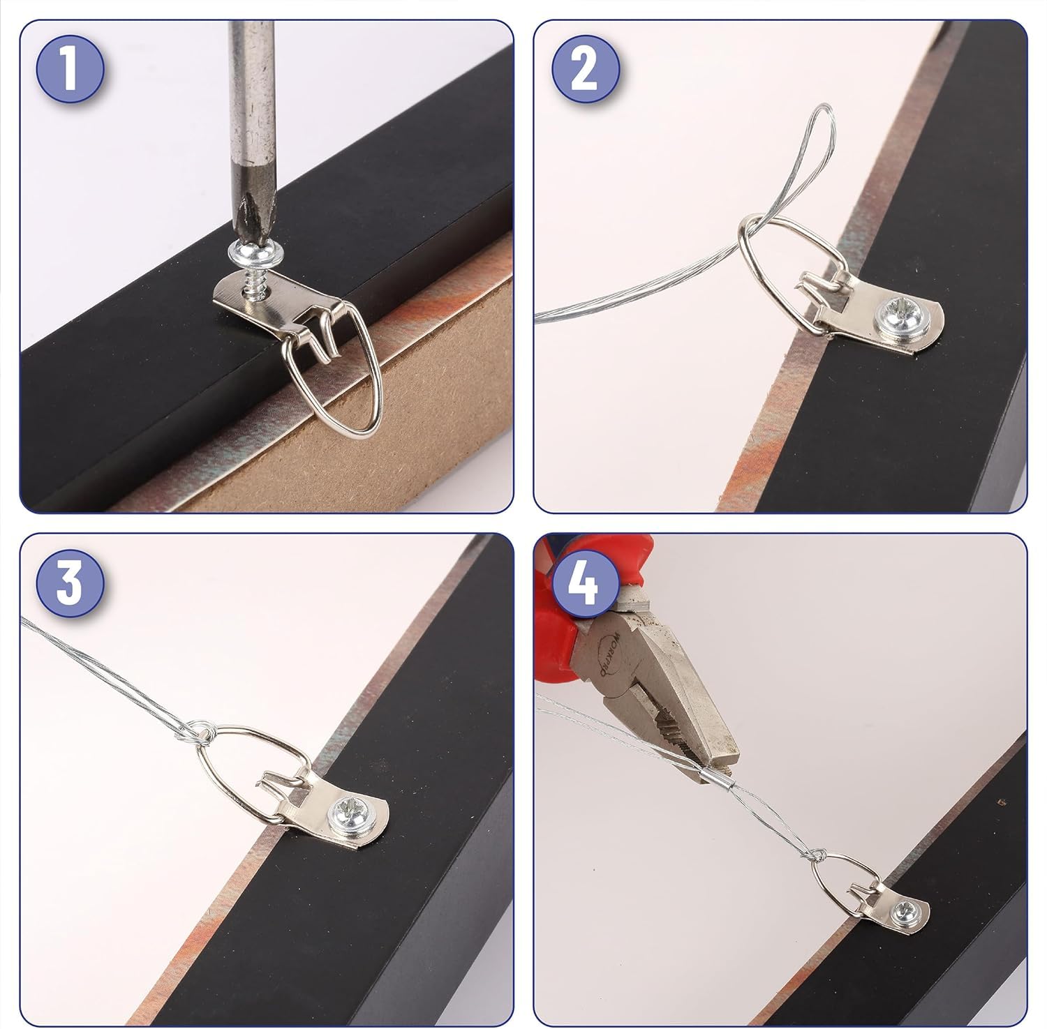 Kit De Alambre Para Colgar Cuadros - 30 M Con Ganchos Y Fundas, Para Marcos Y Espejos