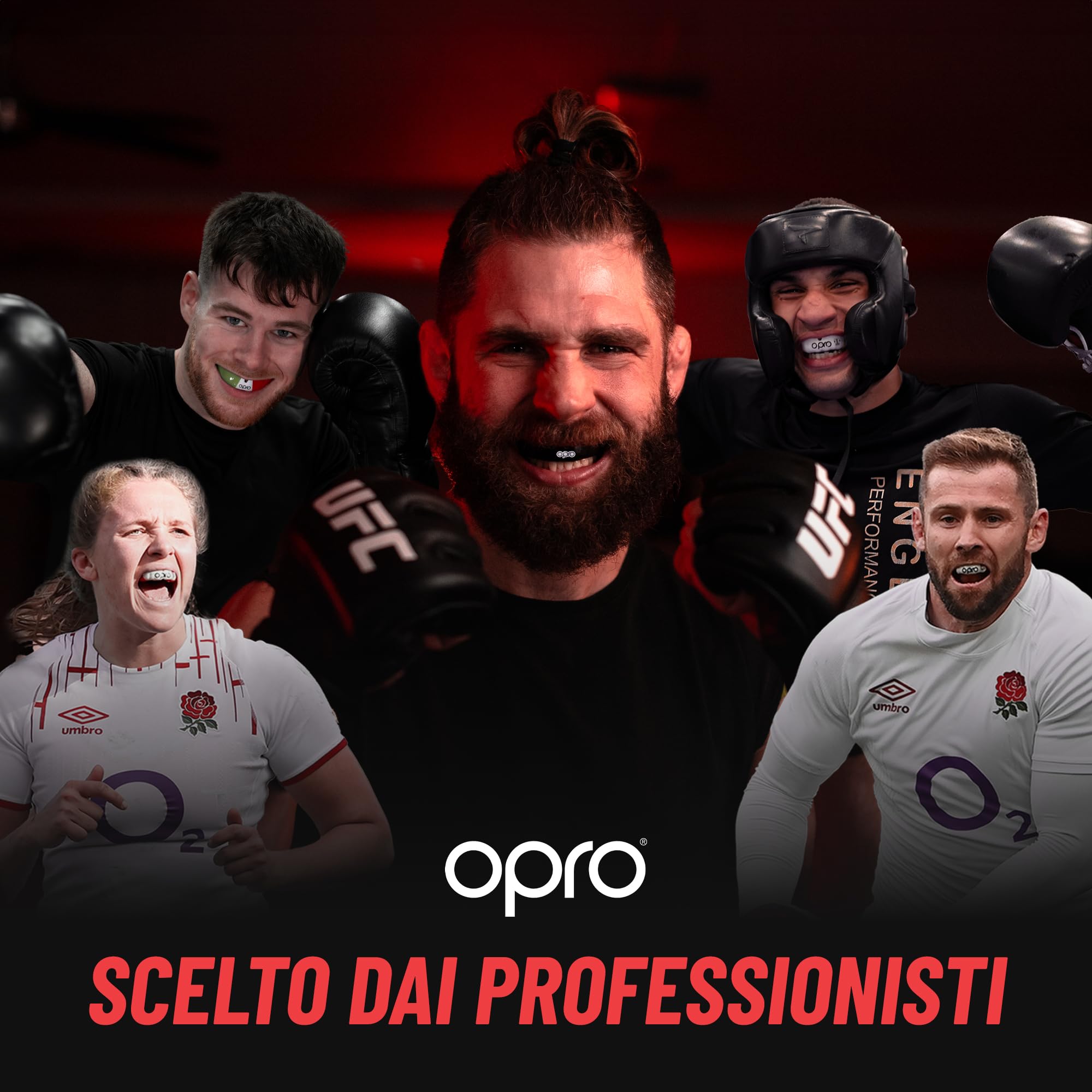 OPRO Paradenti per Apparecchi Ortodontici Instant Custom-Fit - Paradenti per Boxe, MMA, Rugby, Hockey - Automodellante - Protezione Dentale per Adulti (Età 10+) - Con Garanzia Dentale