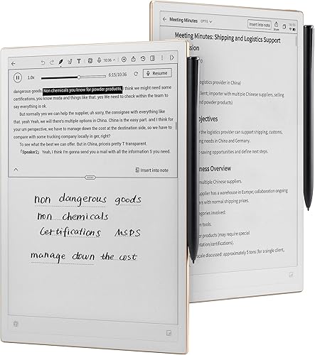 iflytek AINOTE 2, tableta de tinta electrónica de 10.65 pulgadas, tableta para tomar notas AI para reuniones, cuaderno digital ultrafino de 0.165 in