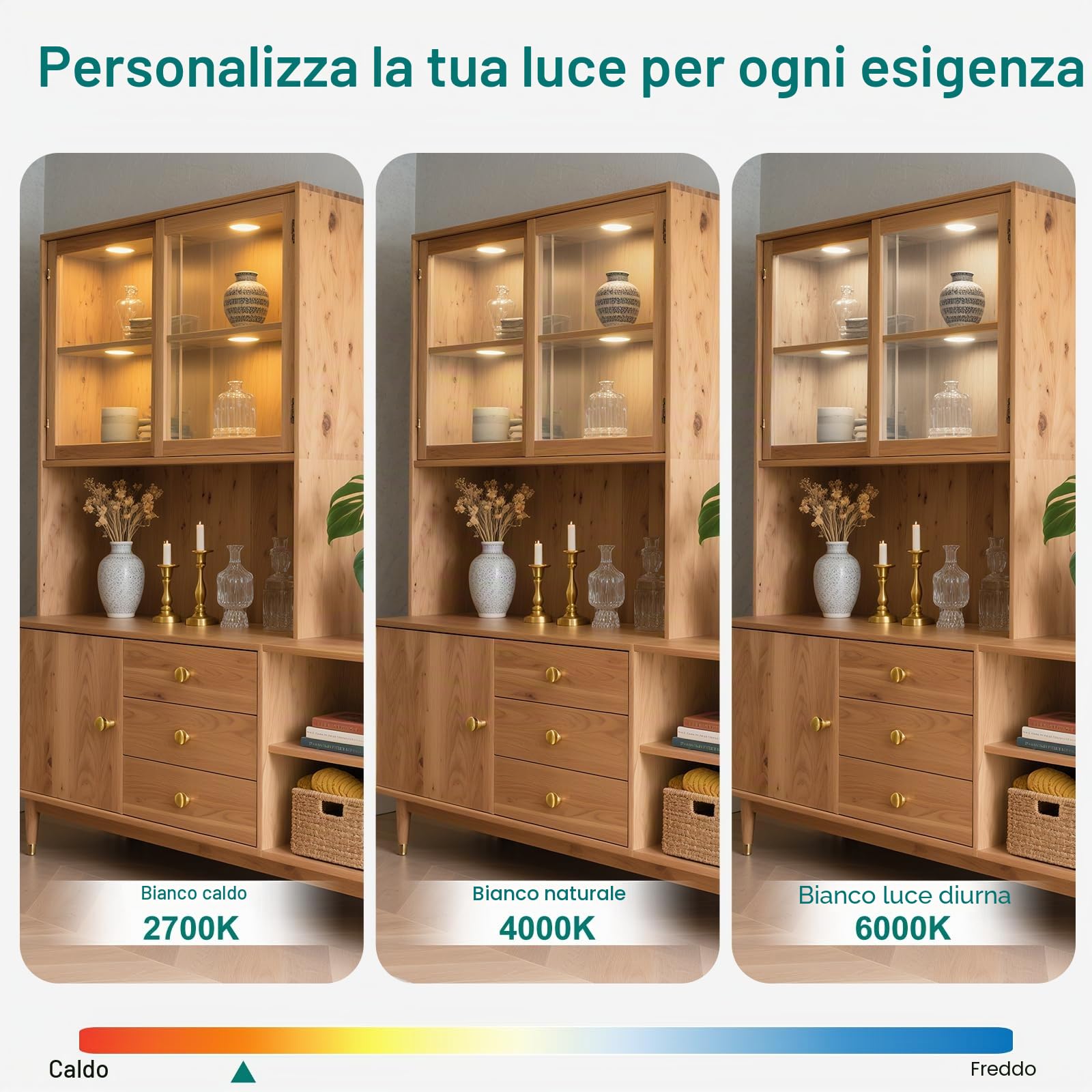 DiCUNO Lampadina LED GU5.3 Dimmerabile, 6W=60W, 2700K, 420lm, 10 Pezzi | Bianco caldo, Lampadine GU5.3 MR16, 12V, Fascio 40°, per faretti da incasso, controsoffitti e vetrine
