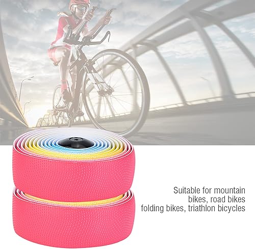 Miniatura 5 de VGEBY1 Cintas de dirección de bicicleta, cinta de agarre de bicicleta de color arco iris, cinta de mango de ciclismo, accesorios de bicicleta