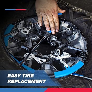 NEIKO 20601A 14.5 Steel Tire Spoons Tool Set, Tire Tools Include 3 Piece Tire Spoons, 3 Piece Rim Protector, Valve Tool, 6 Piece Valve Cores, Motorcycle Tire Changer, Dirt Bike Tire Levers