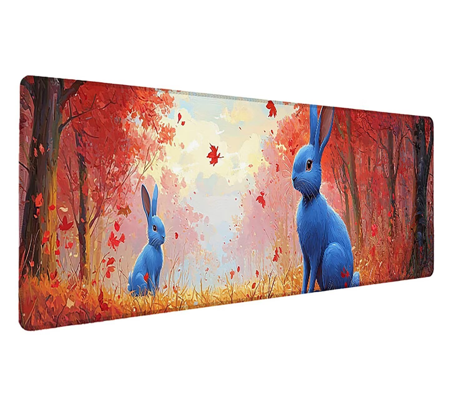 Podkładka pod mysz do gier XXL ze zwierzętami krajobrazowymi, podkładka pod mysz XXL 1400 x 600 x 3 mm, podkładka pod mysz matowa, bardzo duża tkanina na biurko dla graczy, antypoślizgowa podstawa