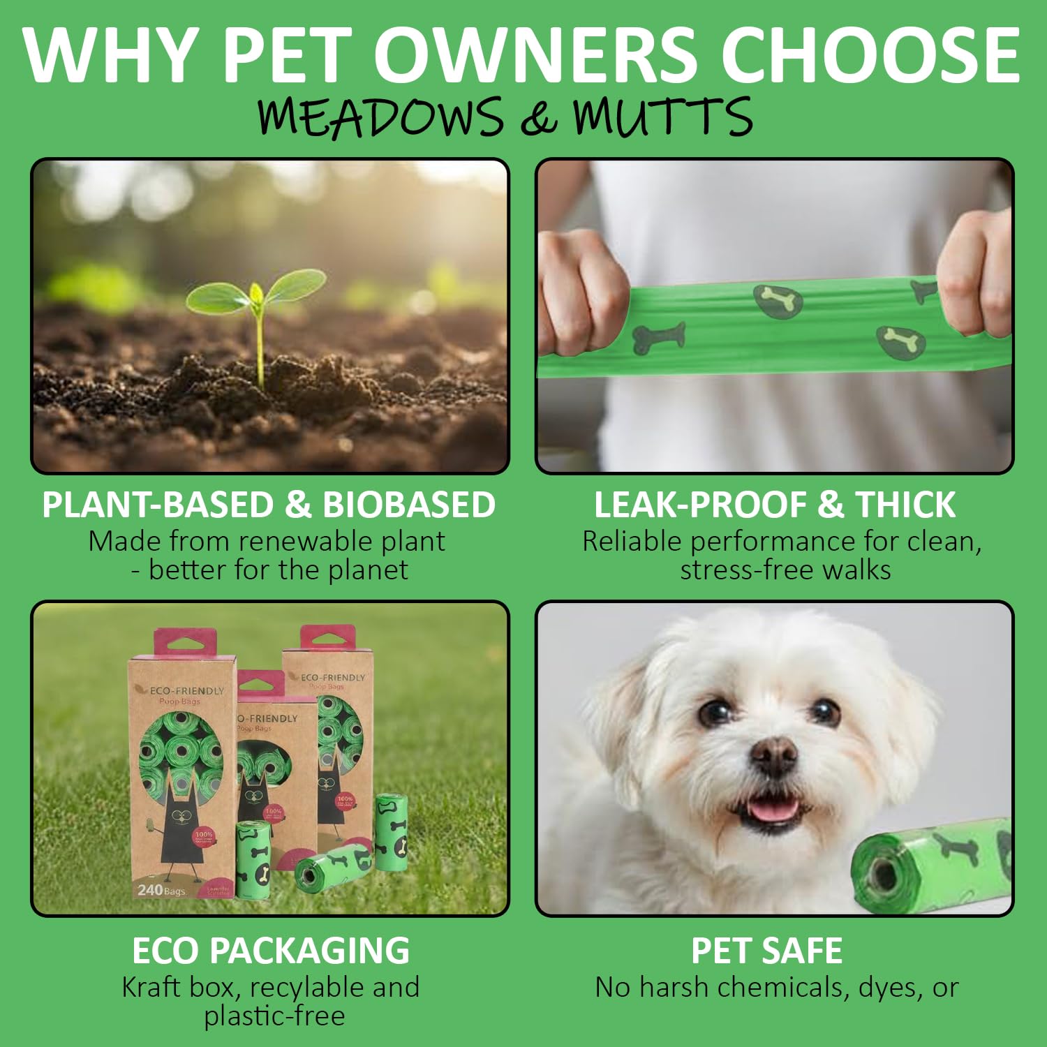 Meadows & Mutts Dog Poop Bags (240 Count) Gallery Image