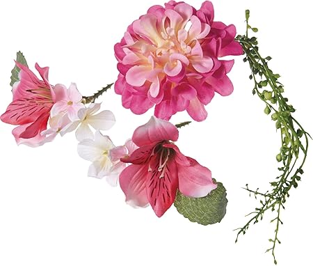 Amazon ポピー ダリアリースキット ピンク 花径4 9cm Fbc 8168 P 造花 オンライン通販