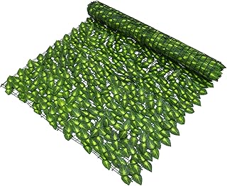 POHOVE Künstliche Efeu-Sichtschutzzaun, 300 x 50 cm, künstliche Efeu-Hecke, Blätter und Ranke, Sichtschutz, Zaunwand, Deko...