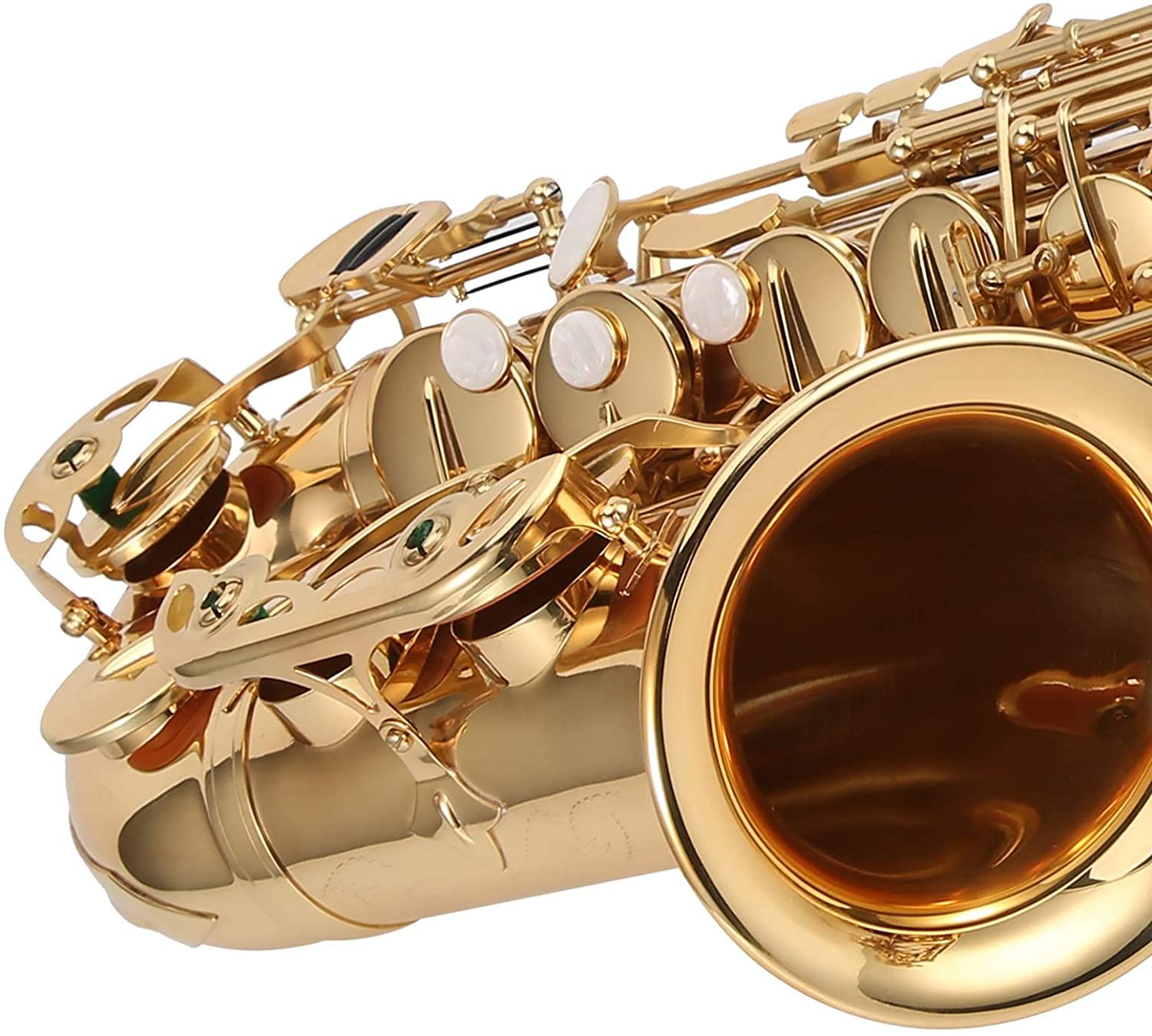 Alto Saxophone, EB Alto Sax Messing Saxophon Musical Instrument Equipment Antrag auf professionelle Auftritte, alle Arten von Musikliebhabern (Color : Silver)