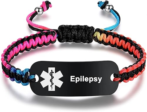 MAXZOOL Pulseras de alerta médica para mujeres y hombres  Pulsera de identificación médica para hombres  T1D T2D Diabetes Epilepsia Pulsera de