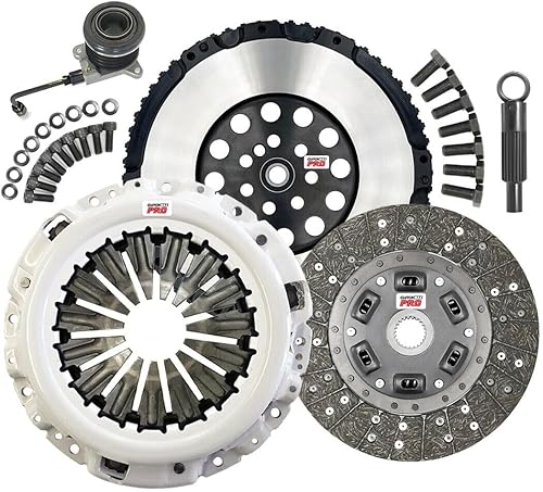 ClutchMax PRO Kit de embrague OEM resistente y volante Chromoly con cilindro esclavo compatible con Hyundai Genesis Coupe 2.0T 2.0L 2010-2014
