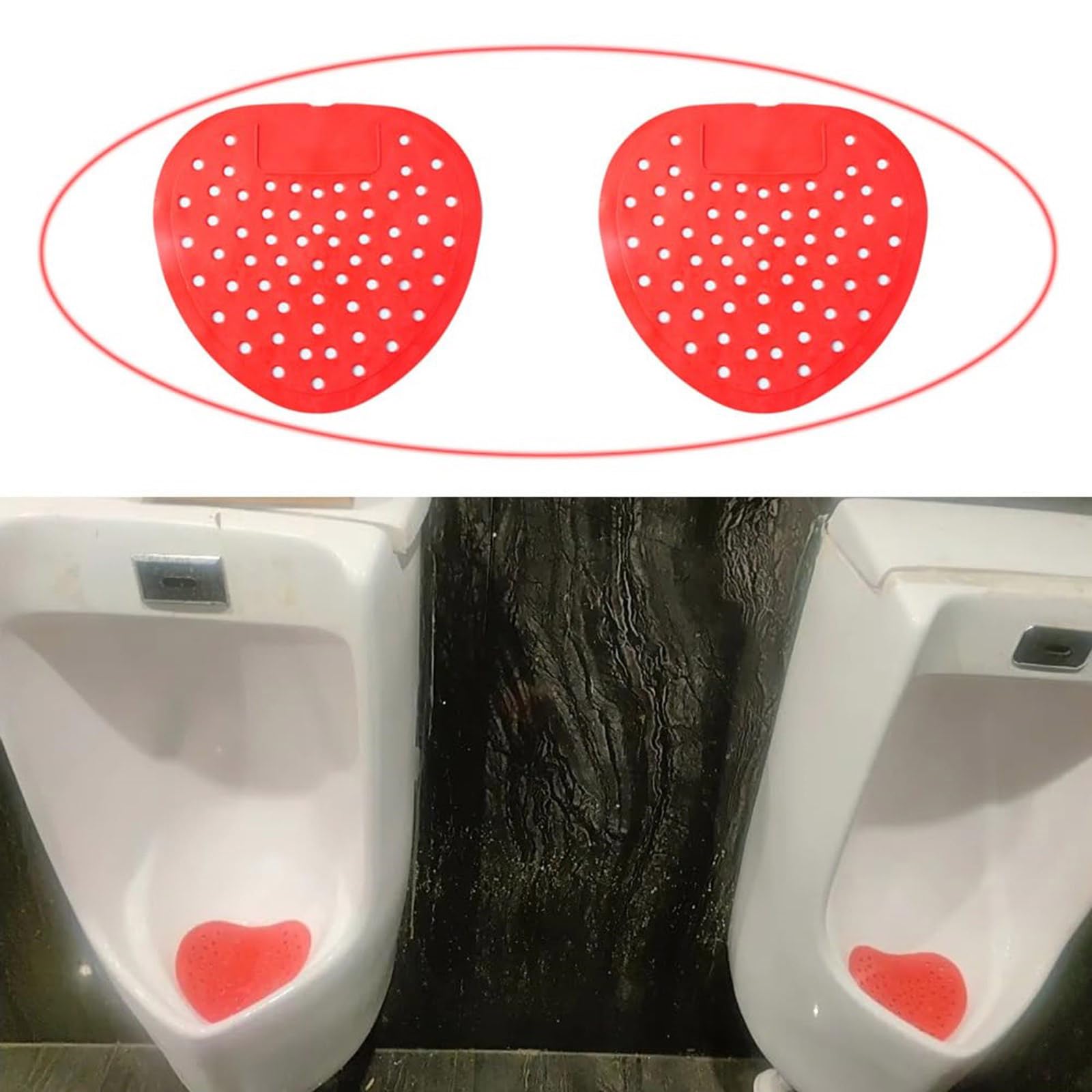 Désodorisant pour urinoir masculin - Design éclaboussures - Solution d'assainissement solide pour salle de bain