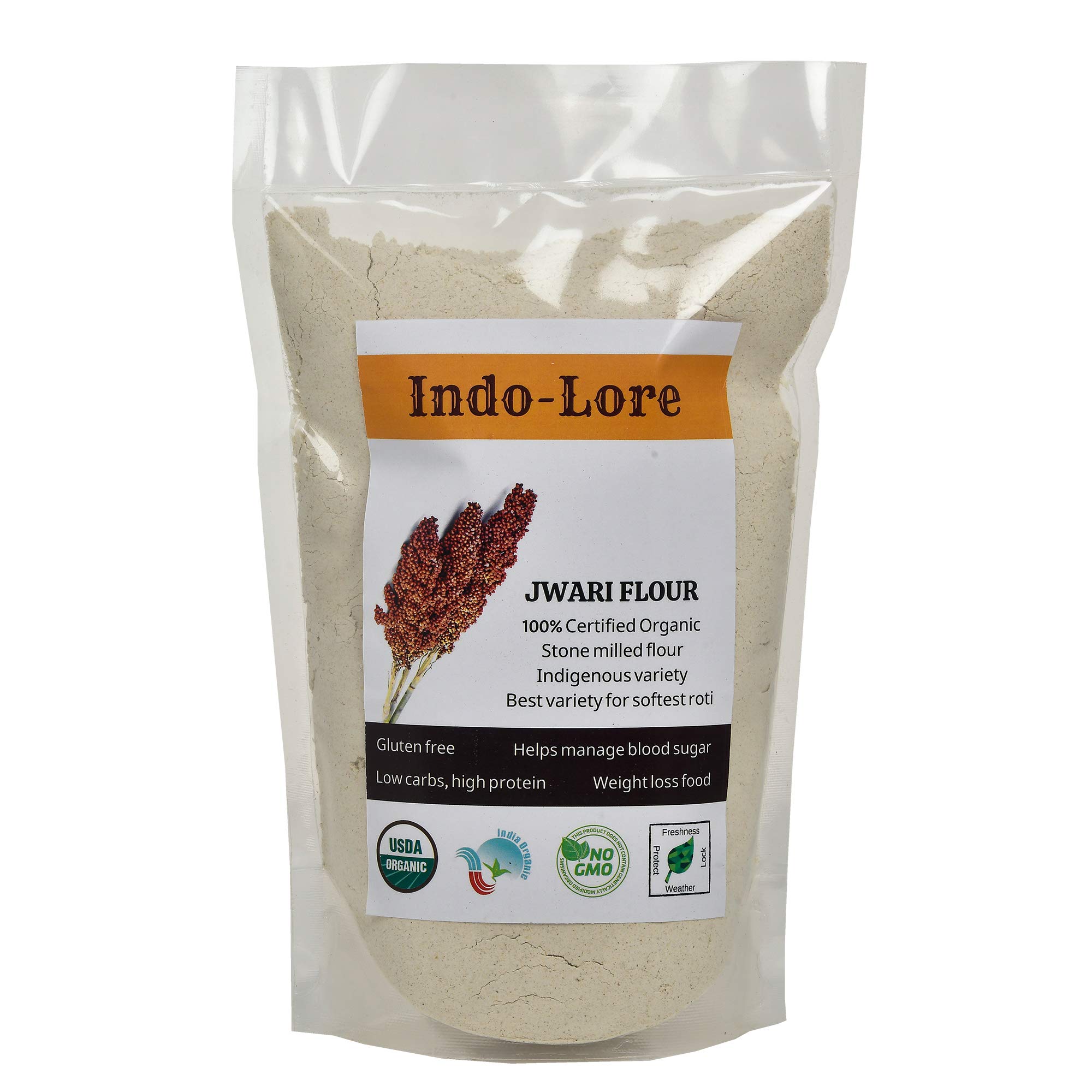 Buy Indo Lore Certified Jwari Jowar Atta Sorghum Flour Stone 