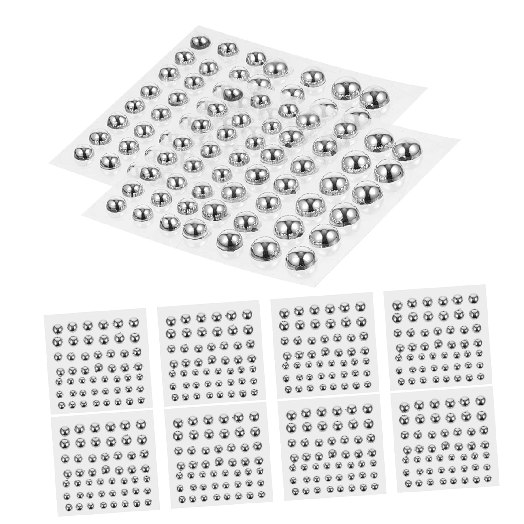 Operitacx 50 Hojas Pegatinas Sinfonía Joyas De Uñas De Espalda Plana Para Hacer a Mano Uñas Pedrería Cara De Decoración Brillante Acrílico