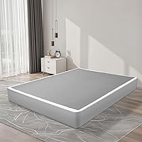 Vista 2 de VEVOR Base de cama tamaño Queen con tela lavable, marco de metal resistente para cama Queen, base de colchón de 9.1 pulgadas, capacidad máxima