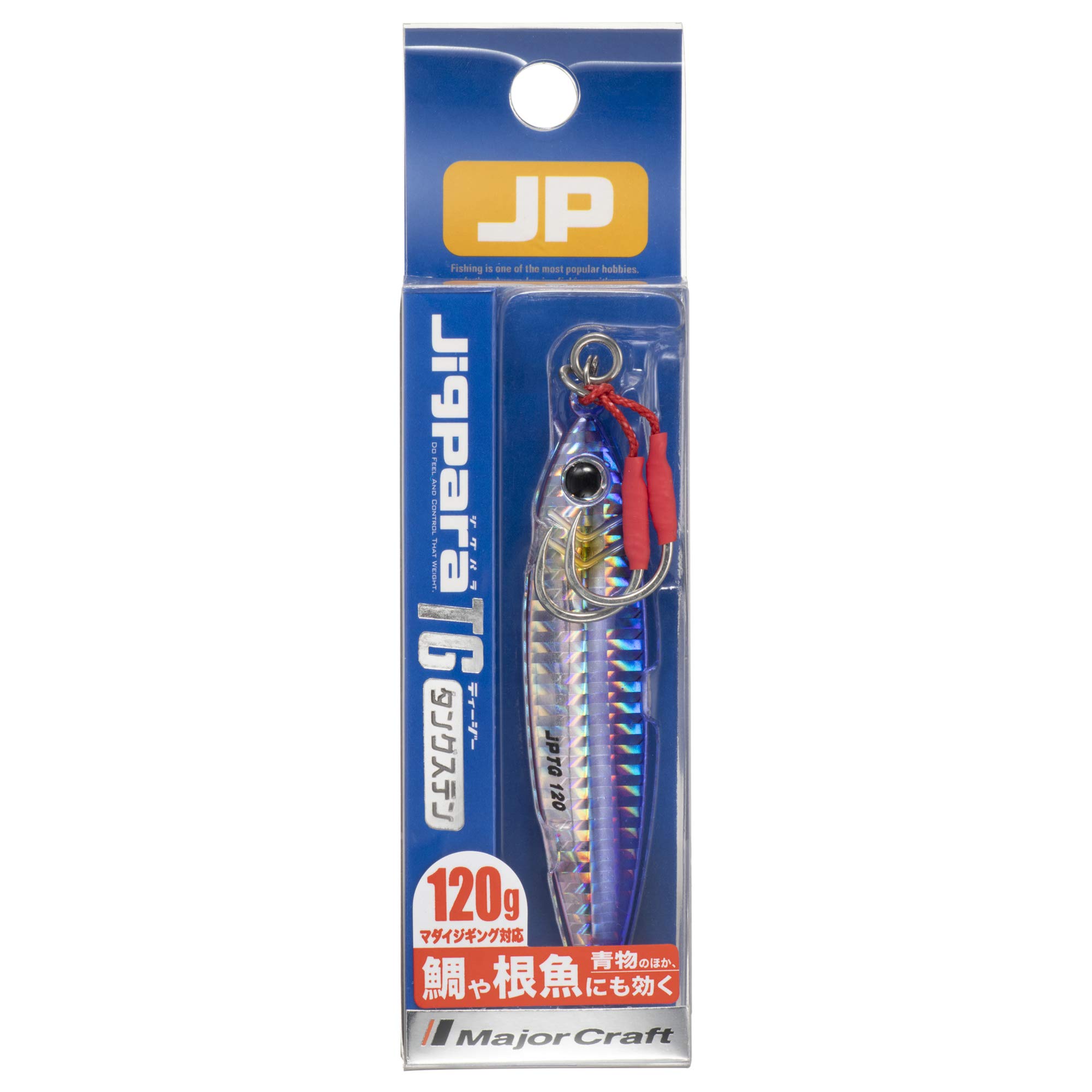 Major Craft Jigpara JPTG-120 Metal Jig Lure, TG, Tungsten, Blue Pink, 4.2 oz (120 g), #4 Lure