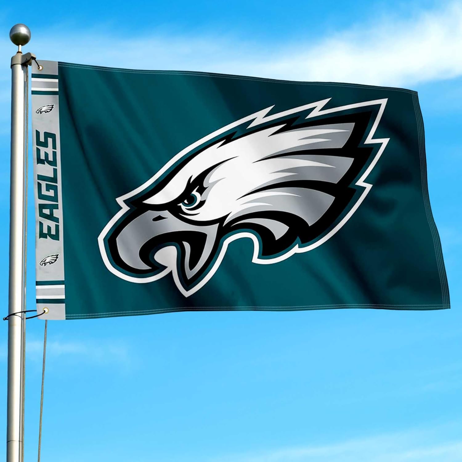 Philadelphia Eagles Printed Header 3x5 Foot Banner Flag - Image 3