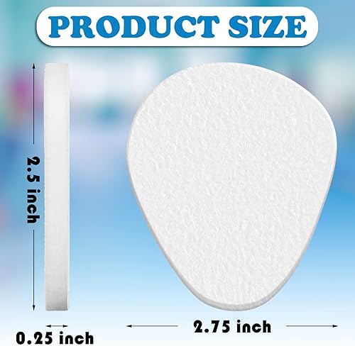 Miniatura 2 de Jiuguva Paquete de 60 almohadillas metatarsianas para pies de 0.25 pulgadas de grosor, almohadillas adhesivas de fieltro suave metatarsiano para