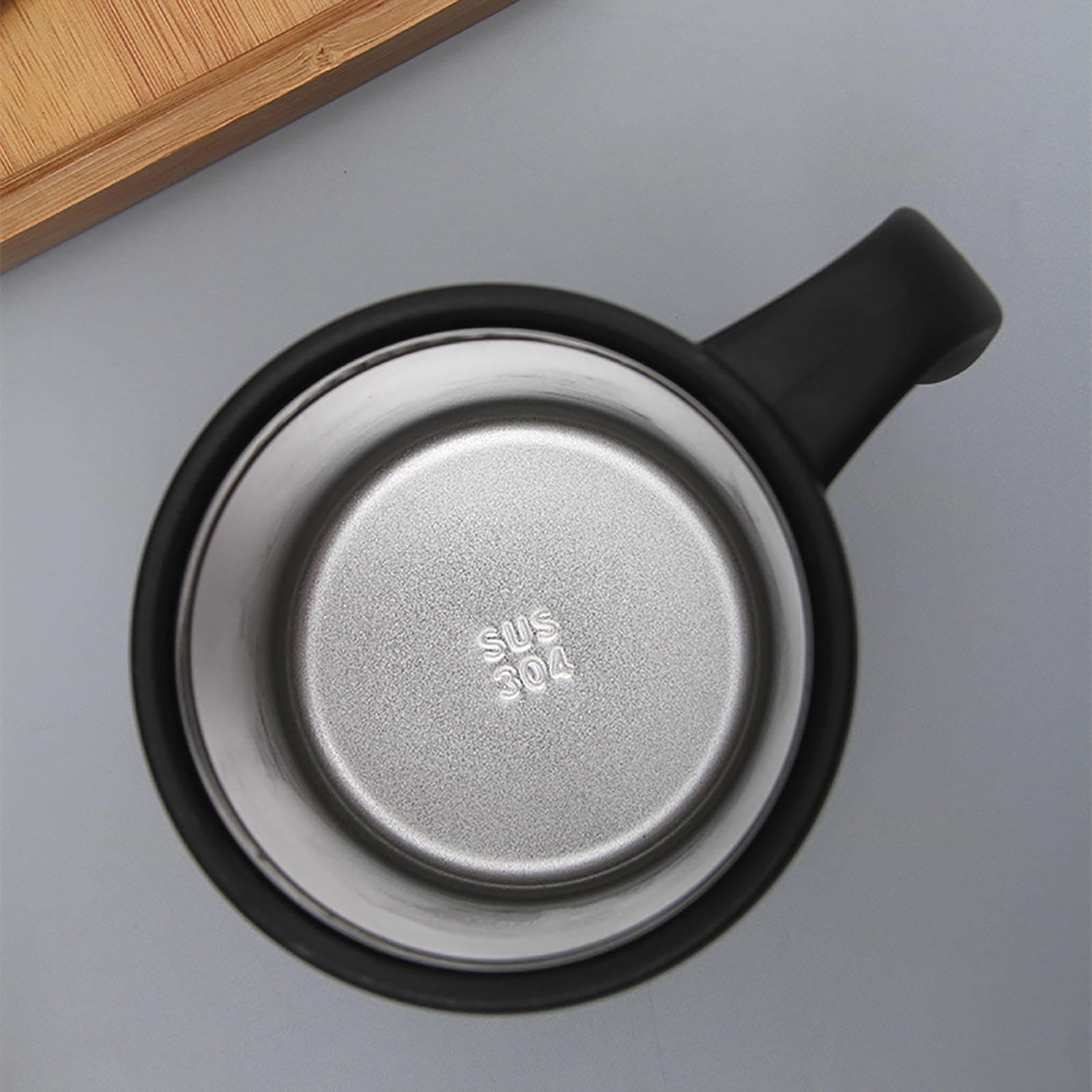 350/500 Ml Doppelwandiger Edelstahl-thermobecher Griff Kalte Heiße Getränke, Bpa-freie Isolierte Pulverbeschichtete Kaffeetasse, Büro Im Freien,D-350ml