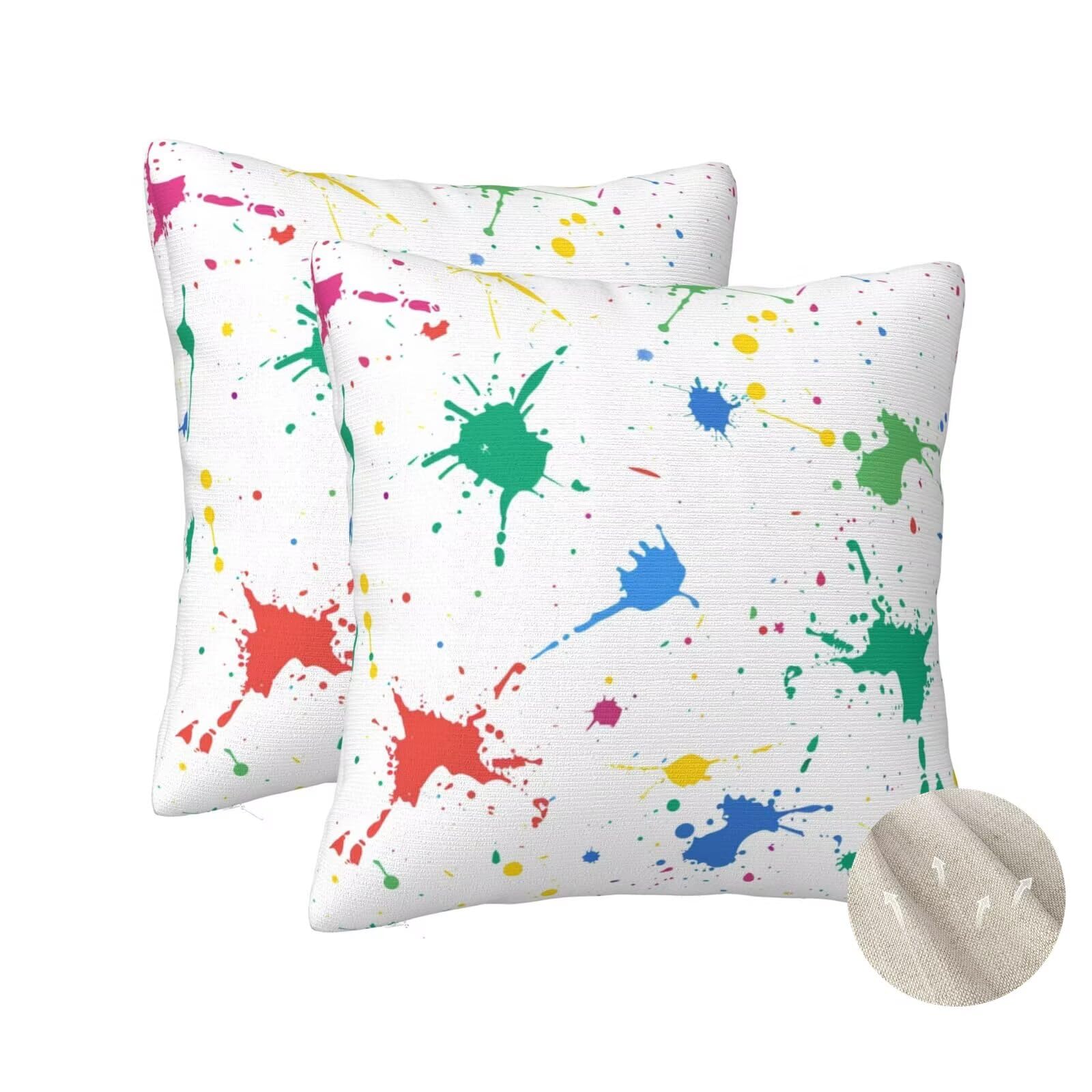 Taie oreiller carré housse coussin 70x70 cm coussin canape moderne lot de 2