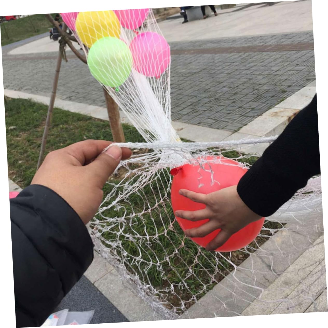 Sosoport Ballonfreigabenetz für Hochzeiten und Partys Wiederverwendbares Weißes Ballons Netz aus Robustem Kunststoff Großes Ballon Abwurfnetz zu 1000 Party Dekoration und Event