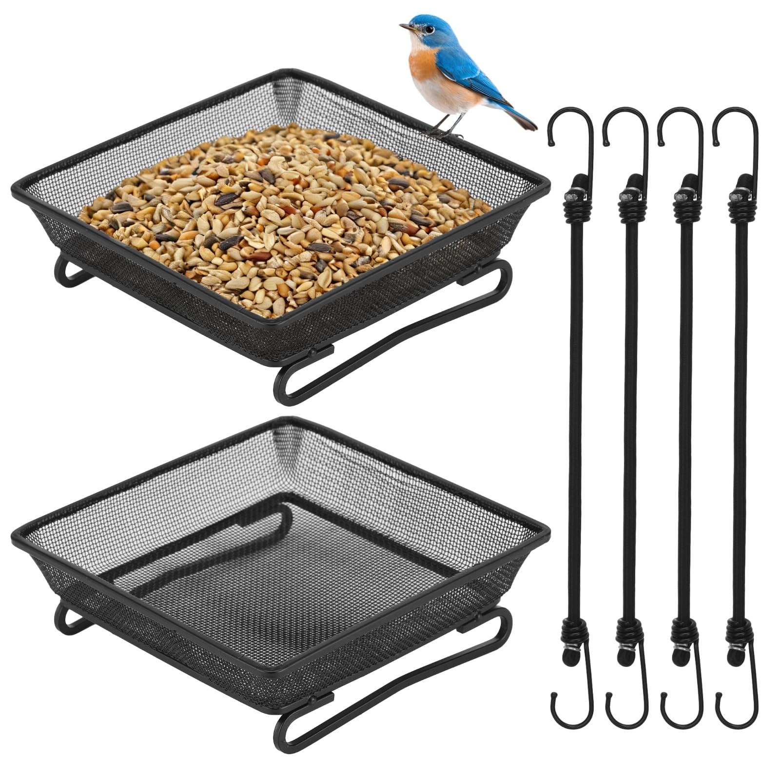 Plataforma de metal para balcón de 6.9 x 6.9 pulgadas en pack doble