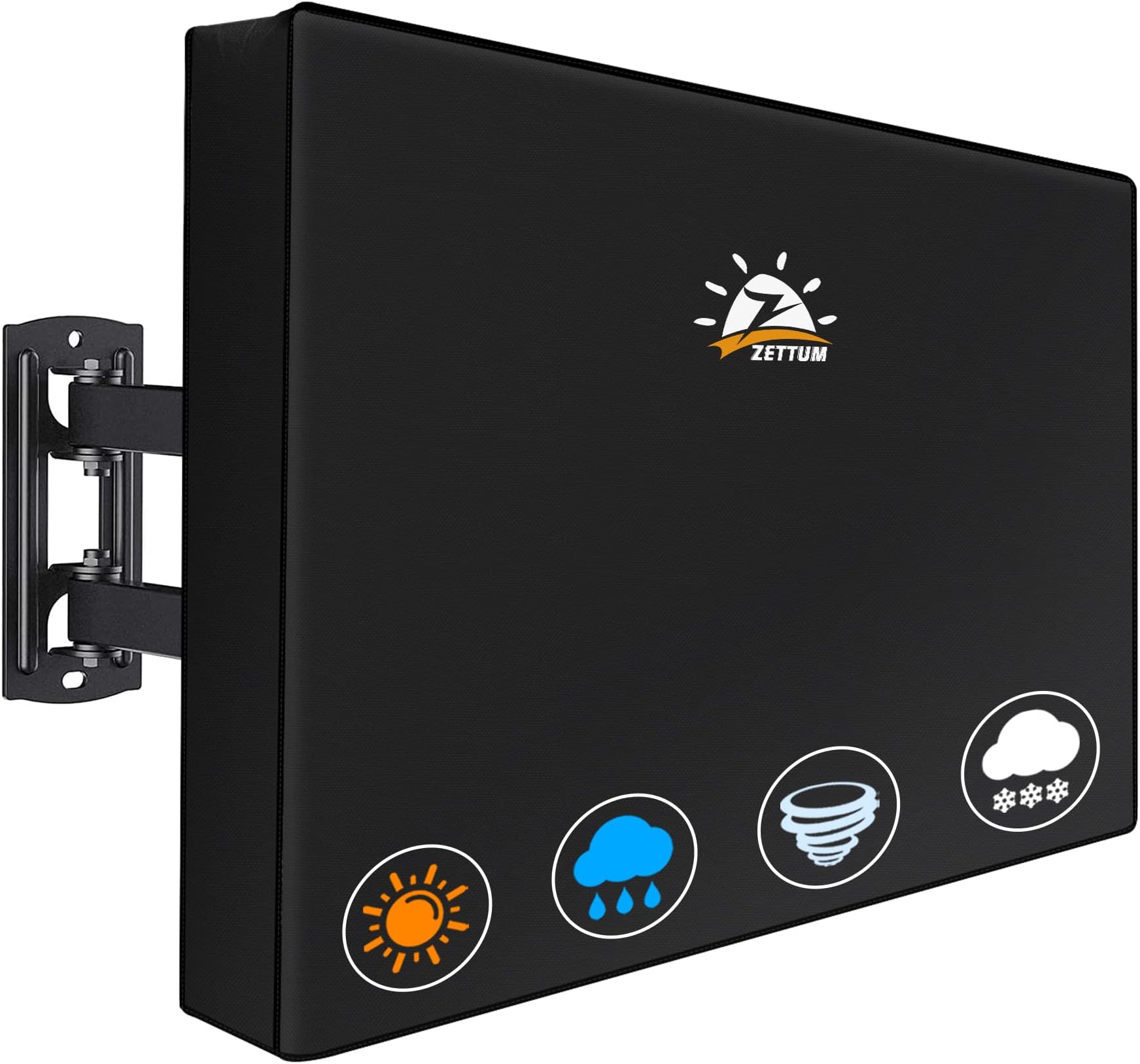 Outdoor TV Cover 70 Inch - 600D TV Cover Weatherproof & Waterproof for 65 to 70 Inch Outdoor TV, Heavy Duty TV Enclosure Protector for Outside Flat Screen TV (Size: 65"L x 6"D x 41"H)