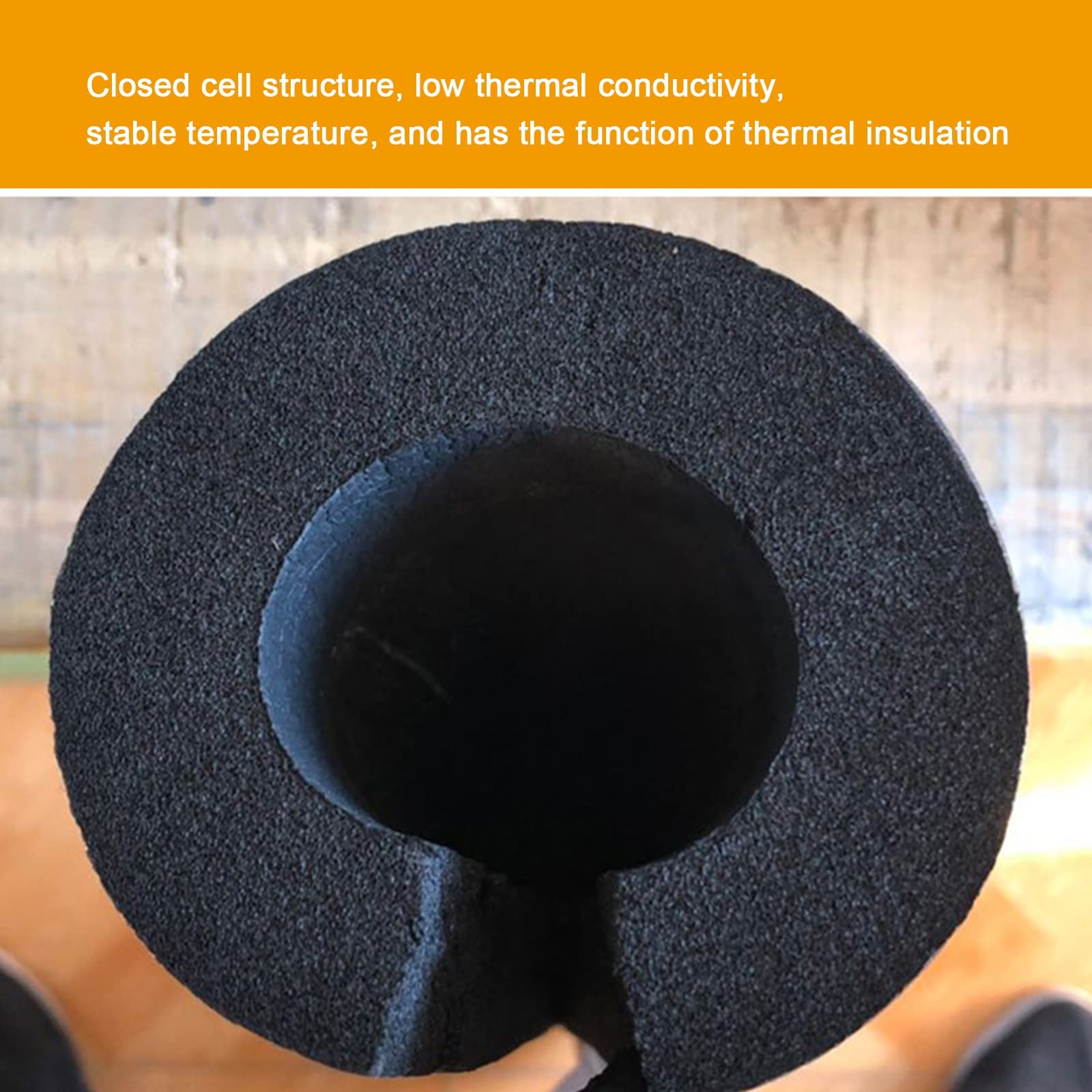 Buisisolatie ID 20-110 mm, buisisolatie, isolatiebuisschaal, elastisch, waterdicht, schuimslang voor airconditioning, flexibele isolatiebuis voor buisisolatie buiten (afmetingen