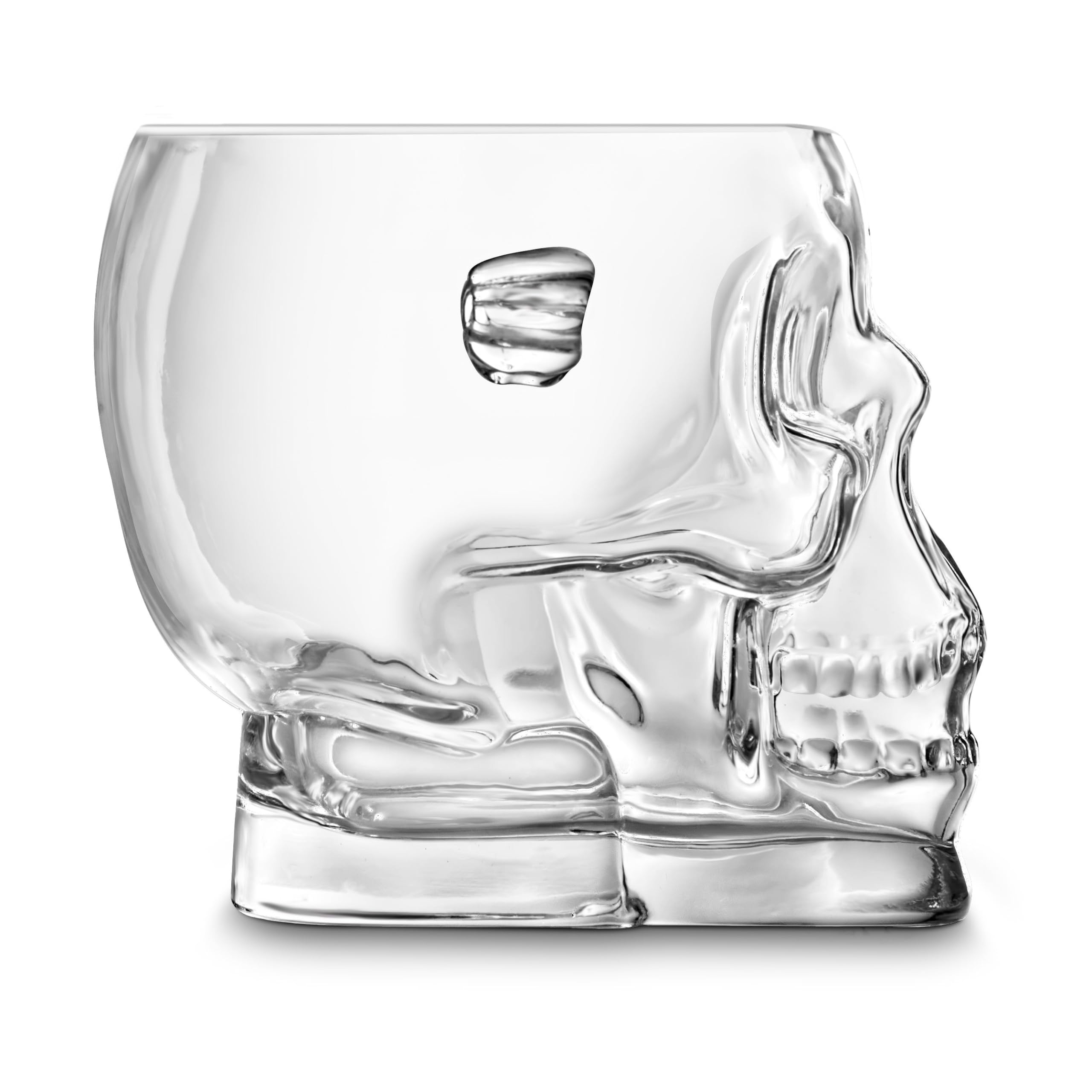 FINAL TOUCH Brain Freeze Skull Ice Bucket | Neuheit, Schädelkopf-Form, Glas