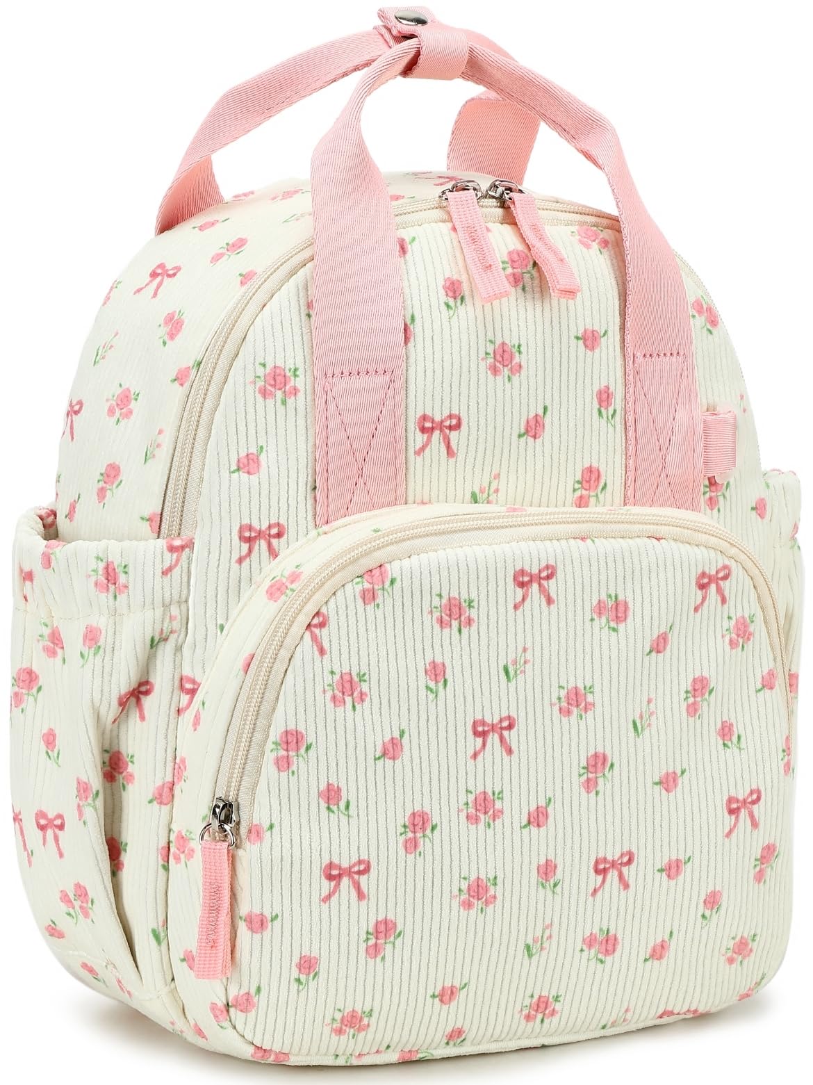 Bluboon Toddler Backpack for Girls Boys 2-4 Cute 12" Preschool Kindergarten Backpacks Kids Daycare Bags School Travel Pink Bow Flower 212-beige Age 2-4 (12" H not Fit A4 Folder)
