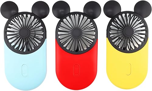 Mini ventilador personal de Mickey, ventilador recargable USB de mano y portátil con 3 velocidades ajustables, perfecto para actividades en