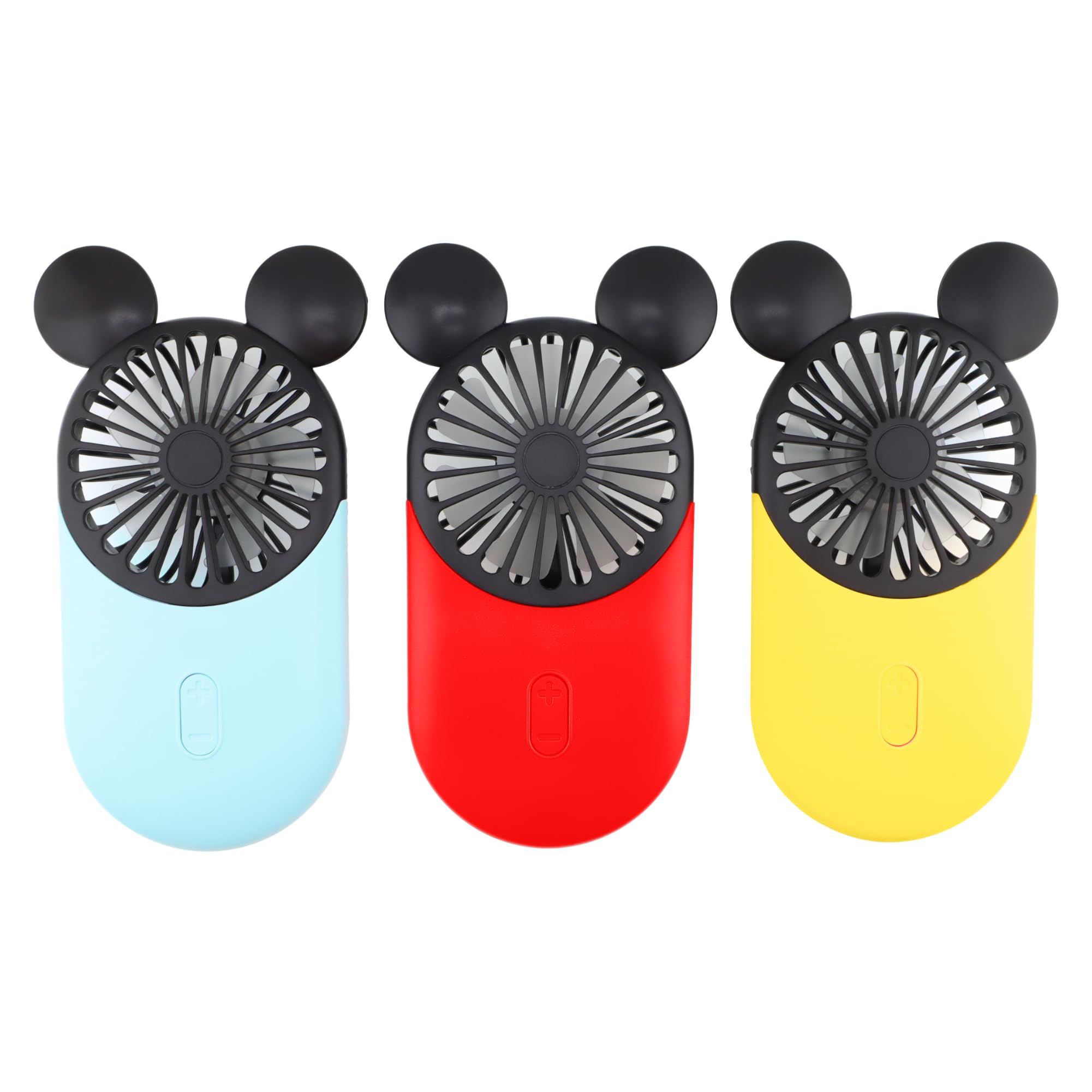 Lindo mini ventilador personal de Mickey, ventilador portátil y portátil recargable por USB con 3 velocidades ajustables, perfecto para actividades en interiores o exteriores, lindo mouse