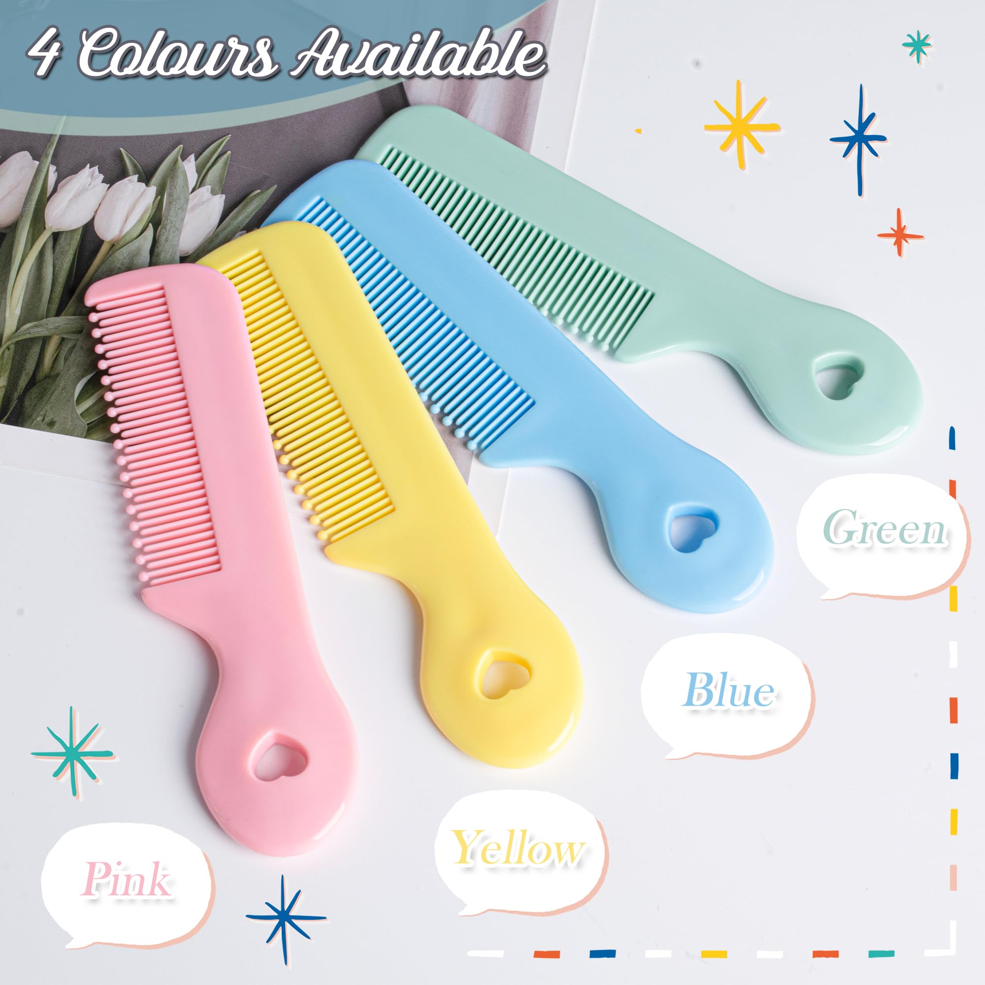 4 Pièces Brosse à Cheveux et Peigne, Petite Brosse Cheveux Démêlante pour Filles Garçons Coiffure Cheveux Secs et Mouillés Femmes Mignonnes Cadeau