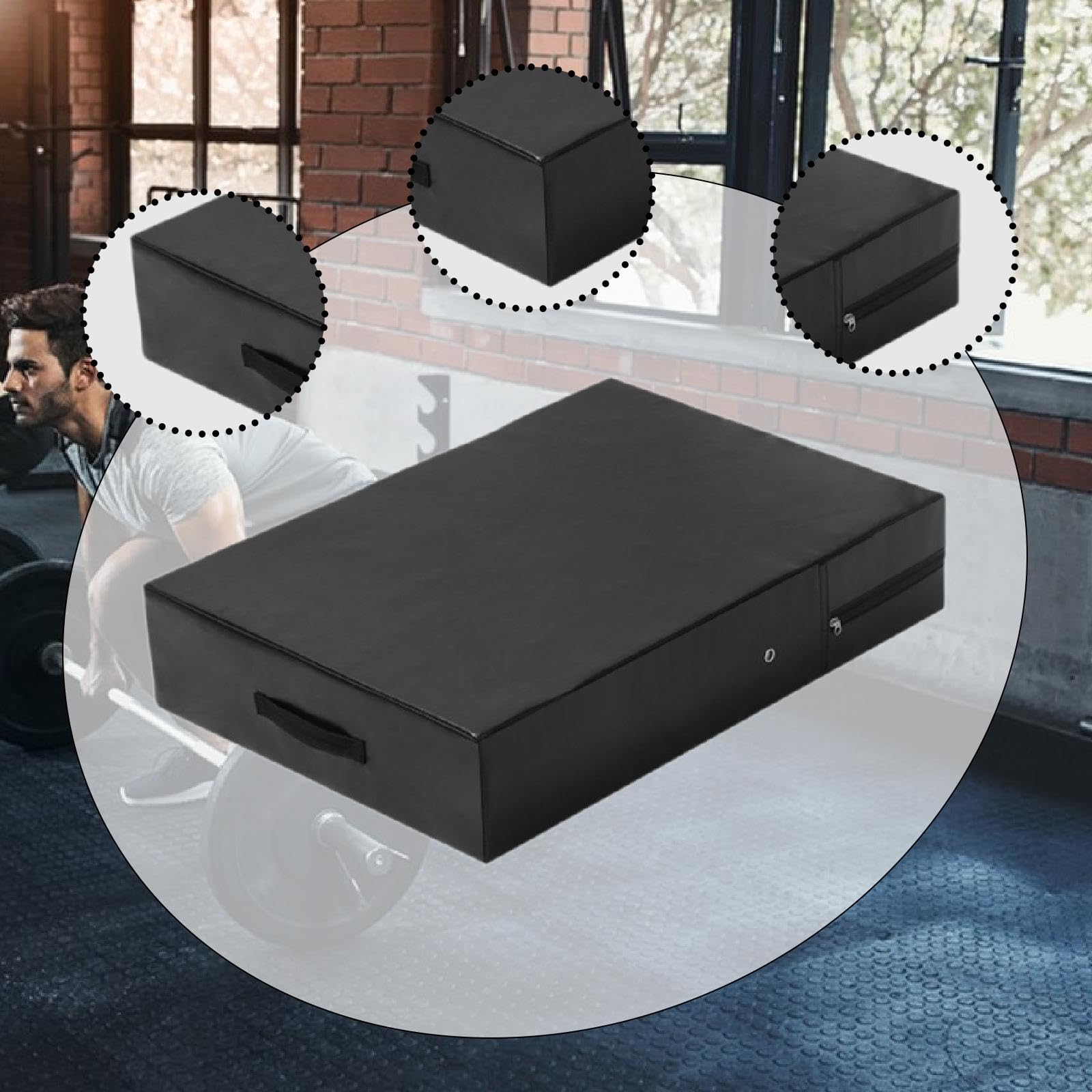 KESOTO Gewichtheben Drop Pad Gewichtlifting Crash Pad Fitness Geräuschreduzierende Matte Stoßdämpfende Polsterung für Barbell Bankdrücken Dumbbell Training F