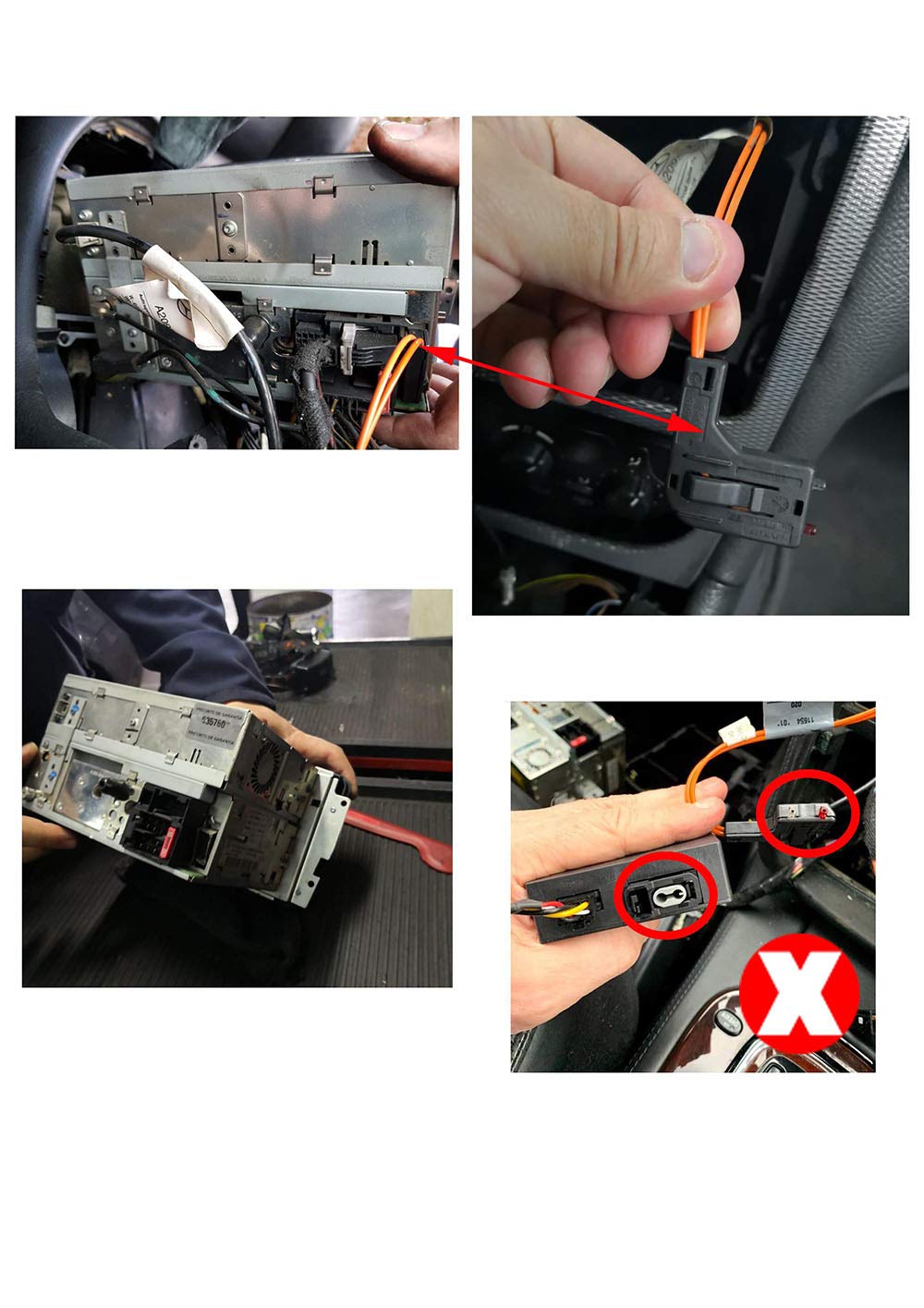 Adaptador de Decodificador de Fibra Óptico, Reemplazo para el Auto con Adaptador de Conector de Fibra Óptico para Mercedes-Benz ML/GL/R Class / W164 / W251 / PORSCHE