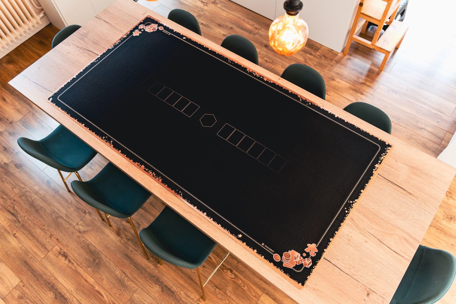 WOGAMAT Tapis Grand Joueur - 180 x 90 centimères - pour Vos Jeux de société Jusque à 10 Joueurs - qualité supérieur - Lavable
