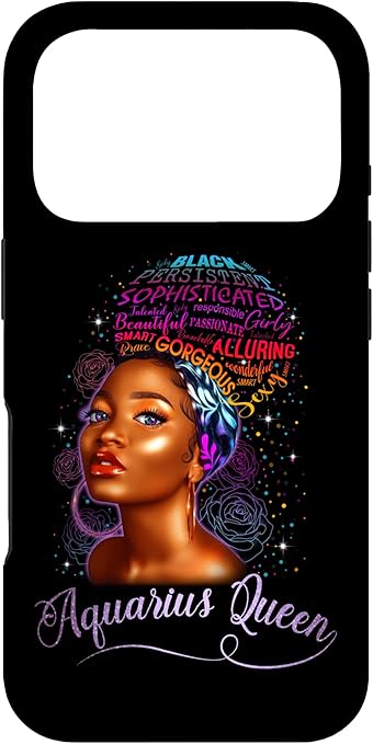 Aquarius Queen Zodiac Gift December January Girl Diva Birthd Case for iPhone 17 Pro