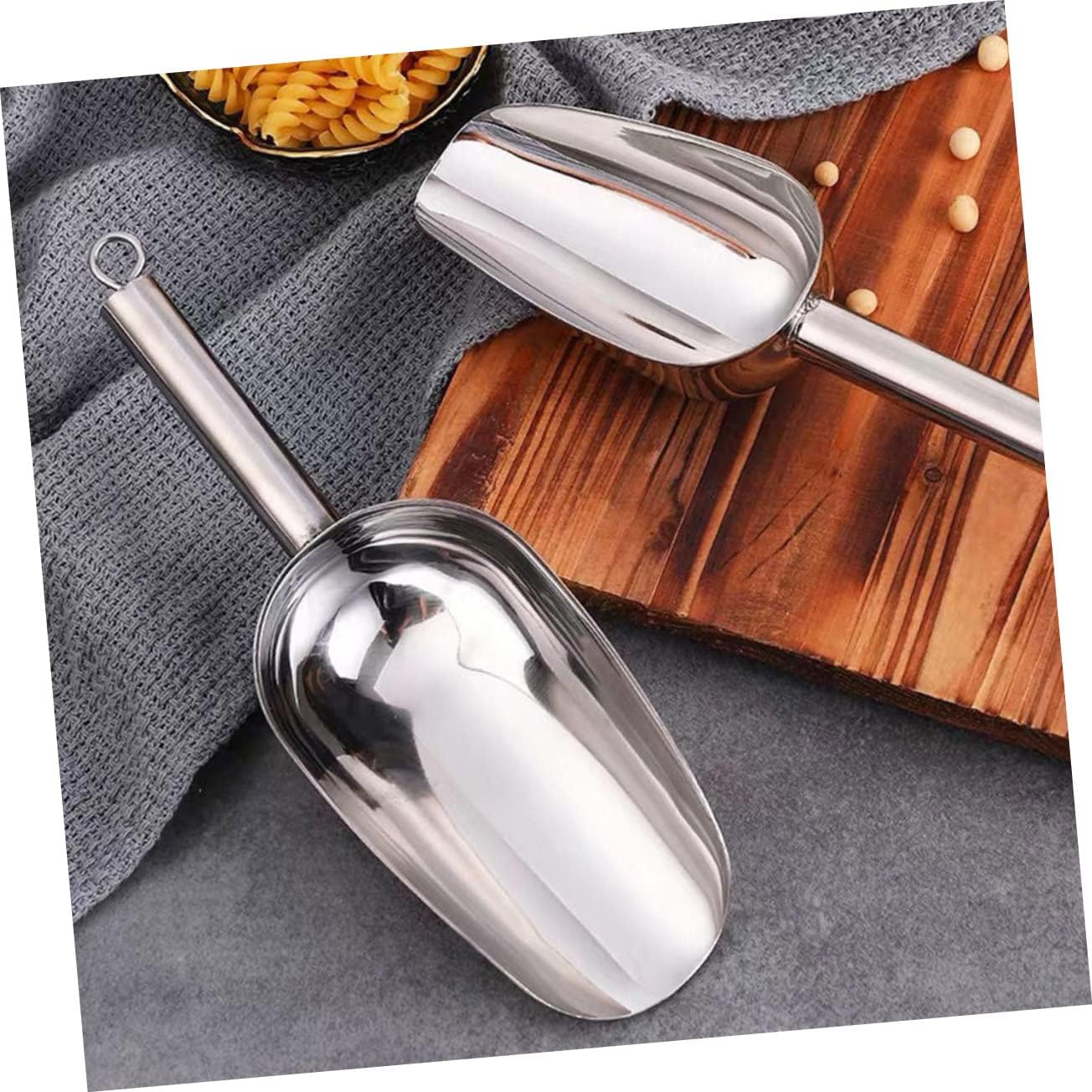 Stainless Steel Ice Cube Scoop Flour Shovel for Nuts and Flour